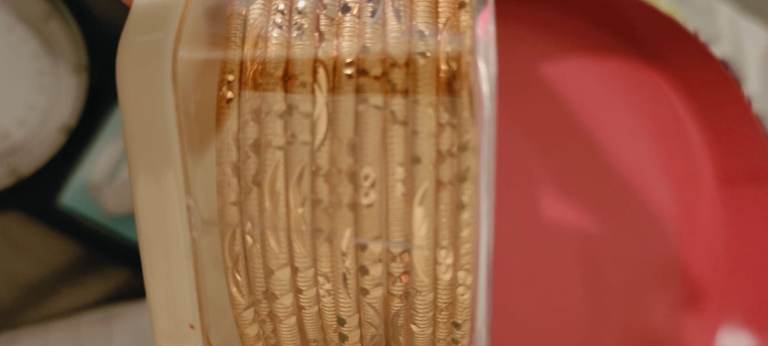 Golden Indian bangles kara set Indian jewellery 