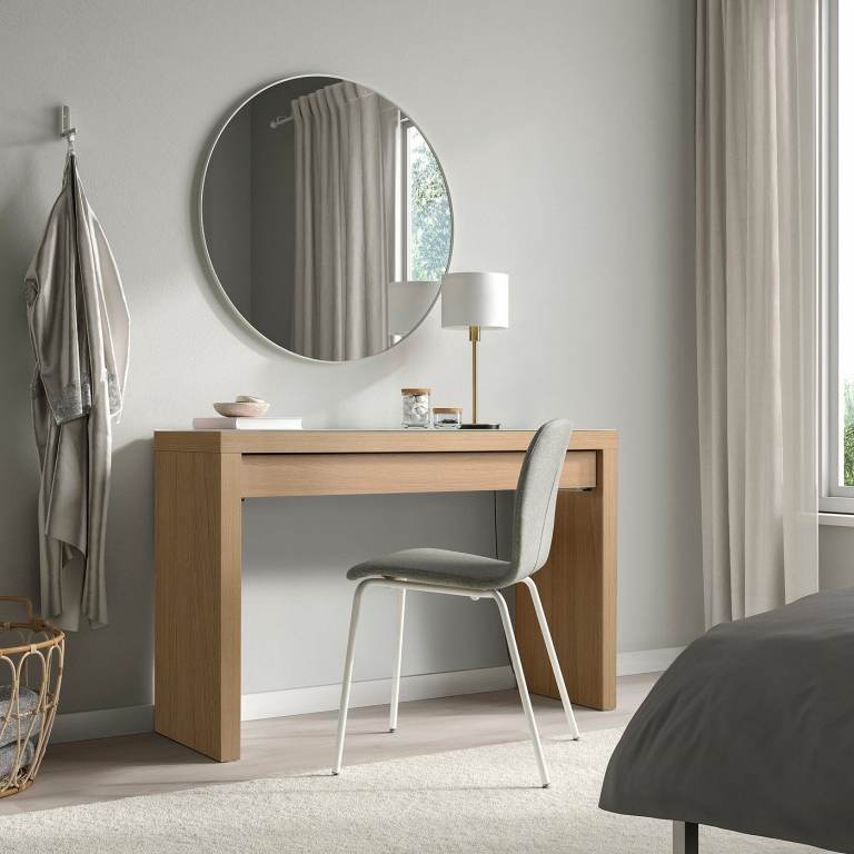 IKEA malm dressing table with glass