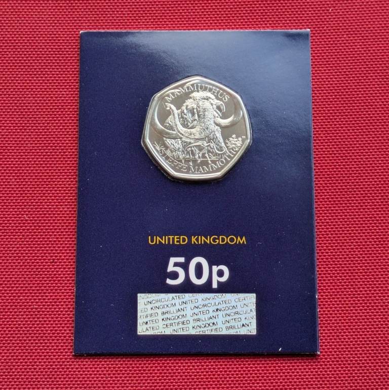♥NEW♥ 50p 2024 - Steppe Mammoth - UNCIRCULATED Fifty Pence coin