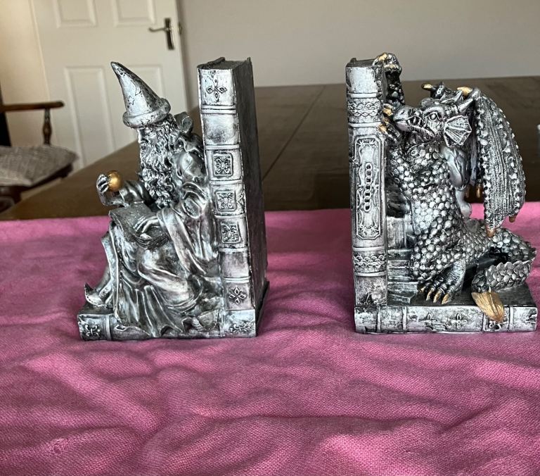 Wizard and Dragon Bookends