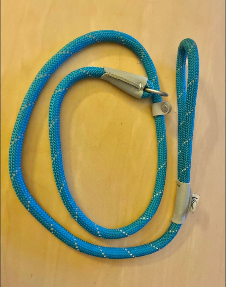BRAND NEW ANCOL DOG LEAD - VIVA REFLECTIVE ROPE + LEATHER FIXTURES