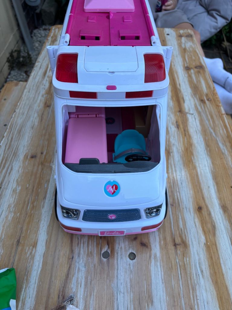 Barbie Care Clinic Ambulance Playset – Good Condition