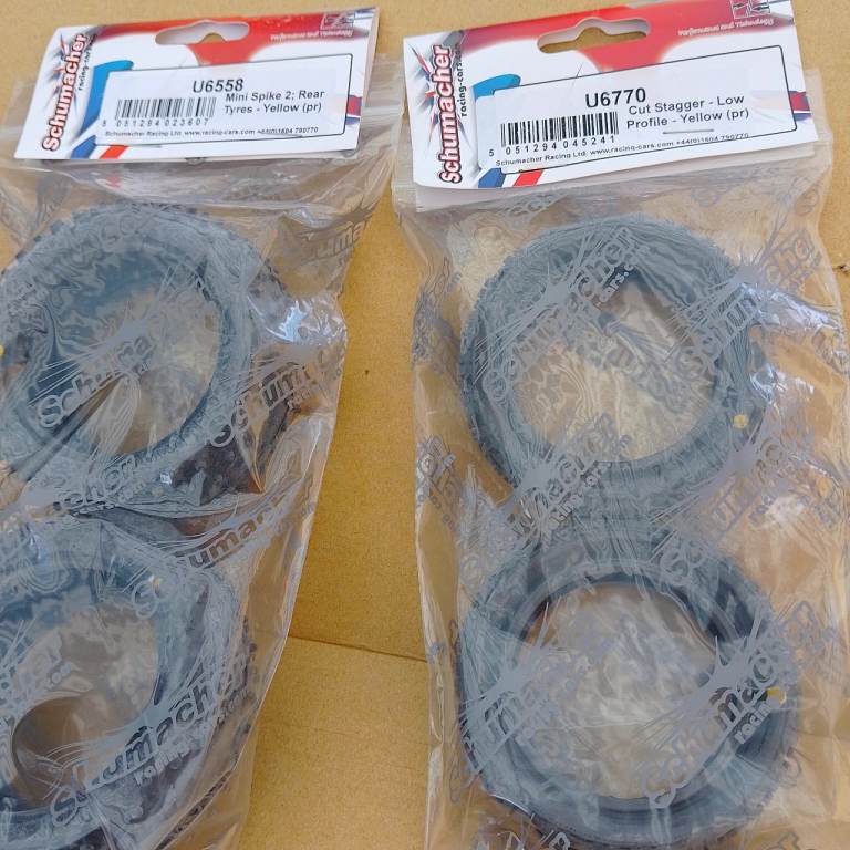 Set of 4 (1/10) Schumacher RC Racing car tyres 