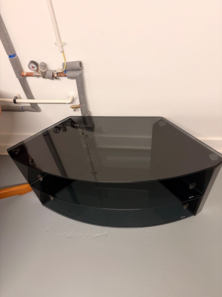 Black Glass TV Stand