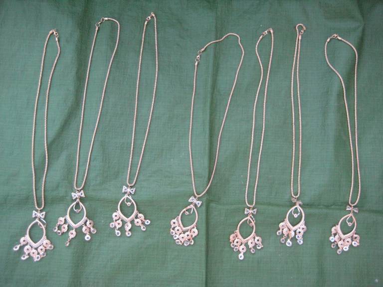 7 Brand New Gold Coloured Pendants with Neck Chains: £3.00 EACH OR 2 for £5.00