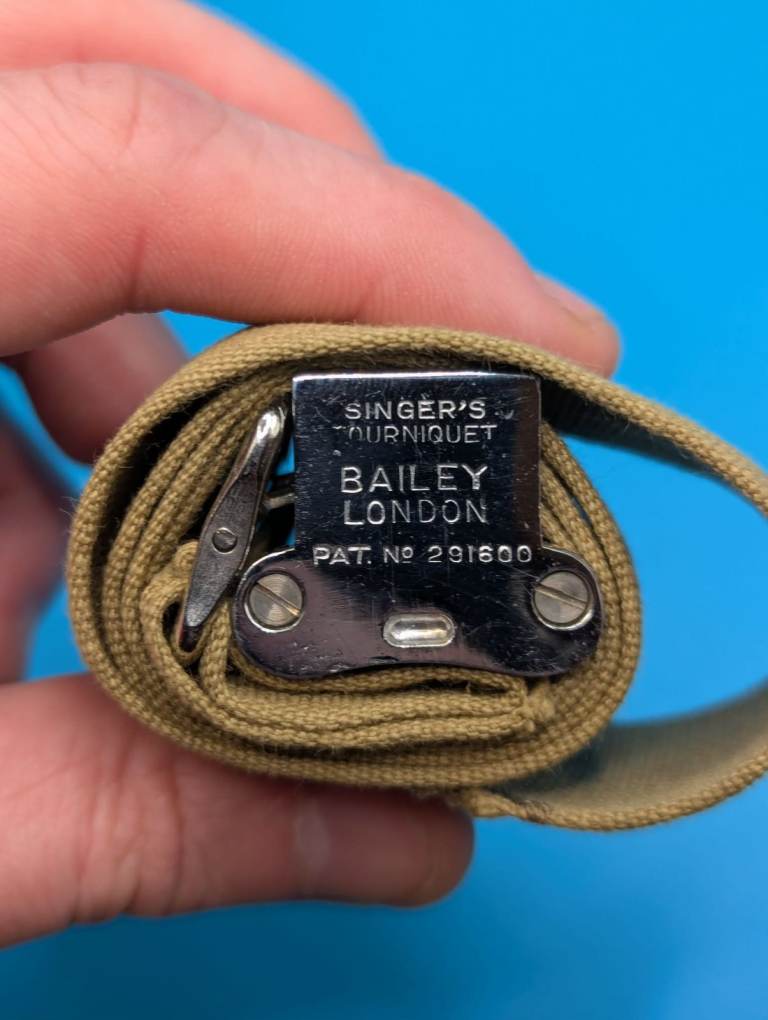 Vintage Singer's tourniquet, made by Bailey of London