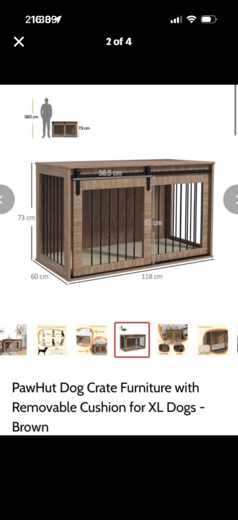 XL wooden dog crate