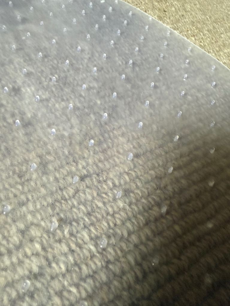 WASJOYE 90cm Round Transparent Desk Mat For Carpet