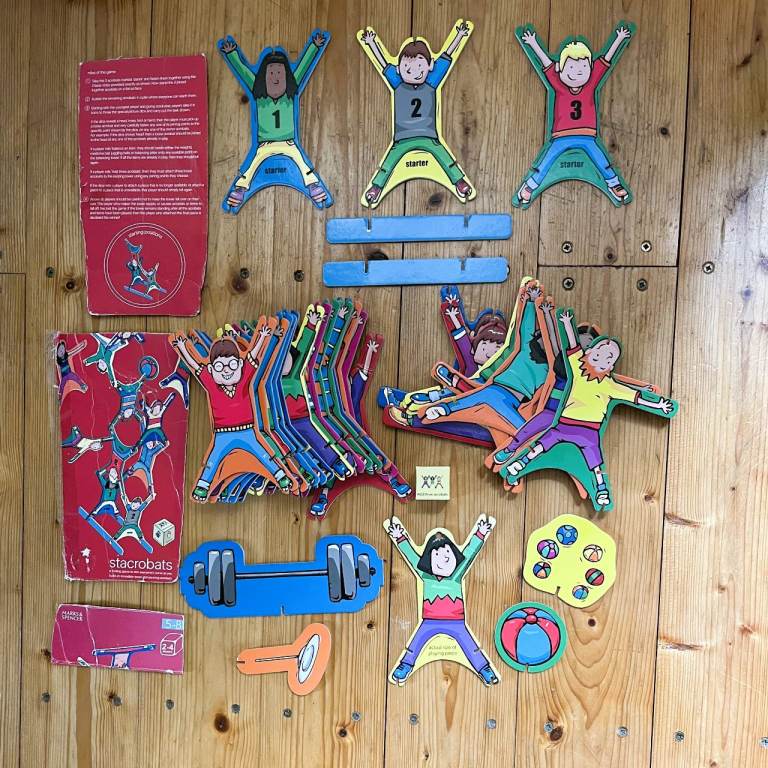 Stacrobats game. 5-8 years. 2-4 players. Marks & Spencer. Instructions. No box. Can post.