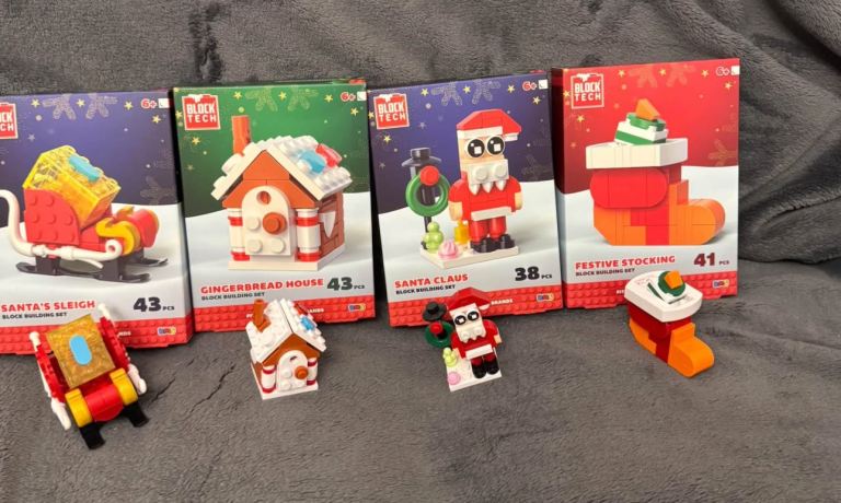 For sale Christmas block tech building sets x6
