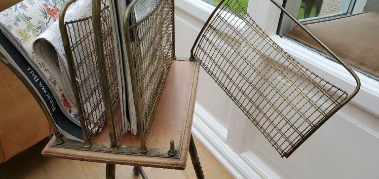 Antique Brass magazine rack