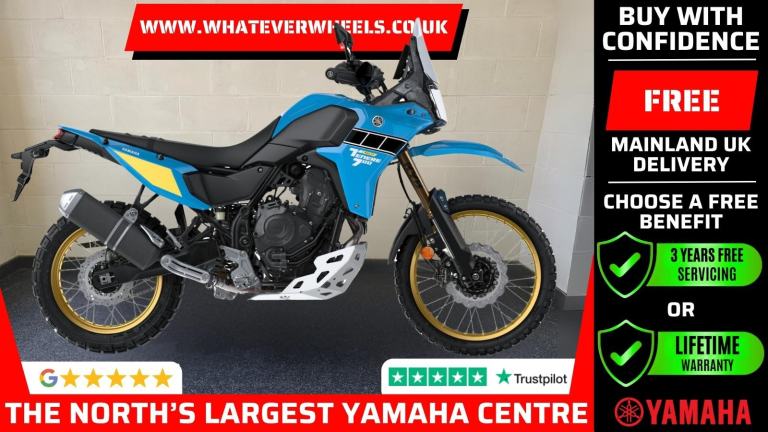 3 Years Free Servicing or Lifetime Warranty Yamaha Tenere 700 Rally