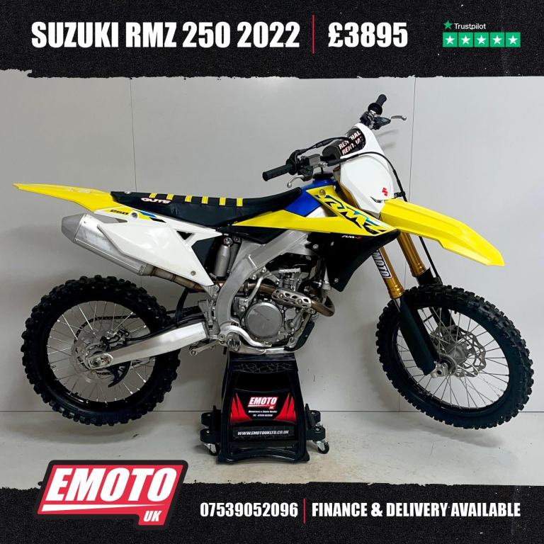 SUZUKI RMZ 250 2022 Motocross Bike 250cc LOW USE @EmotoUK - Finance Available