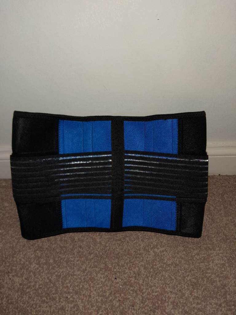 New Back Support Belt - Black and Blue