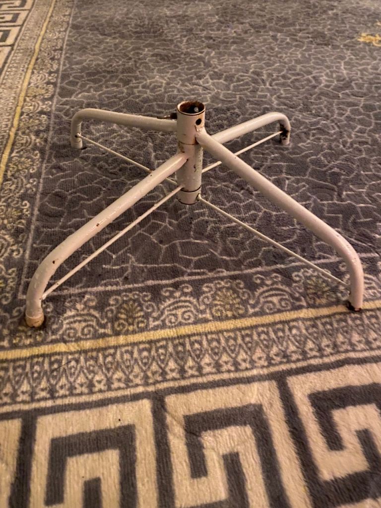 image for Christmas tree white metal stand