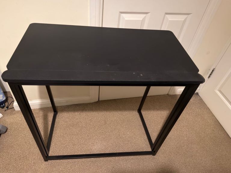 Foldable Black Desk and Folding Chair – Good Condition