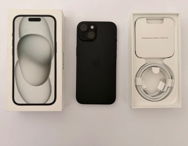 Boxed iPhone 15 128gb black unlocked excellent condition 