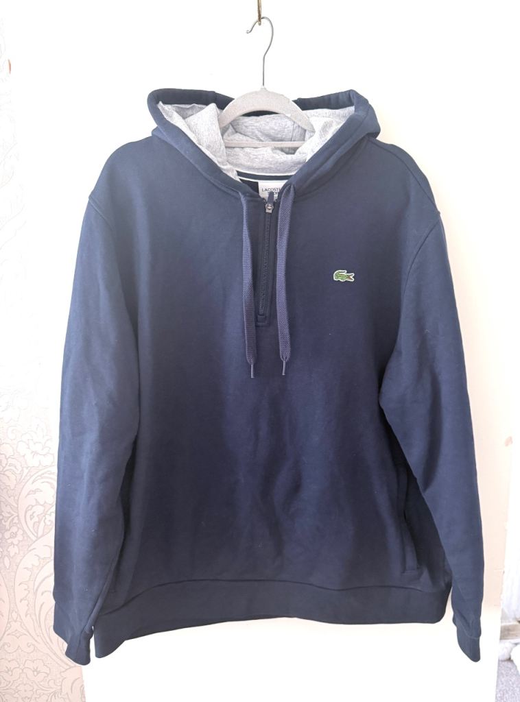 Lacoste Sport Half Zip Sweatshirt Hoodie Size 3 XL XXXL