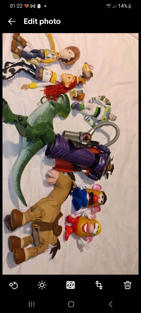 Mega bundle of Toy Story 5 items. Woody Jessy Zurg Slinky Bullseye Rex Buzz Mr+Mrs Potato Head.