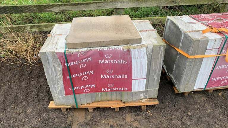 Marshalls 600 x 600 x 50 concrete grey slabs £9 each 