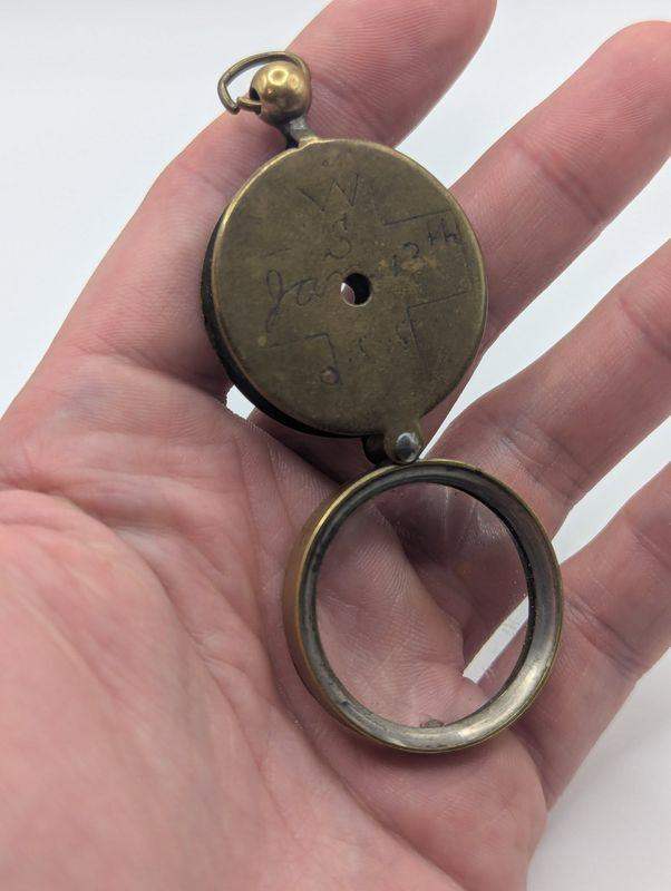 Victorian brass magnifying glass