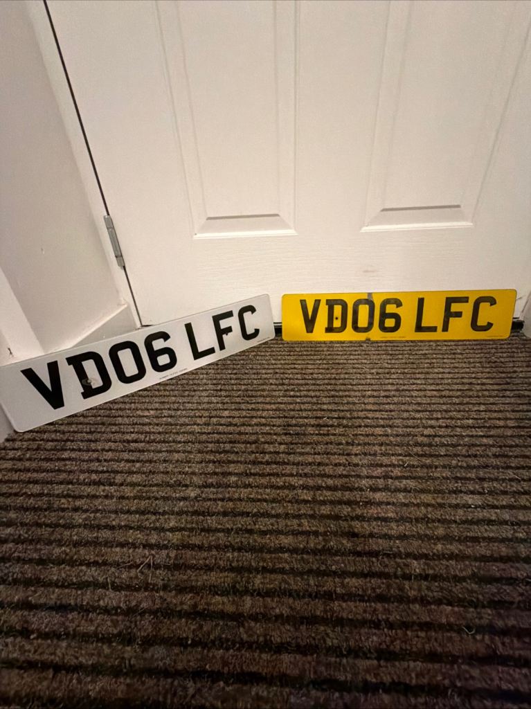 VD06 LFC Registration Plate