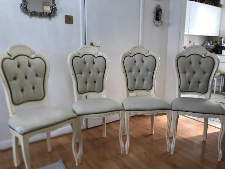 4 cream dining chair (Italian furniture)