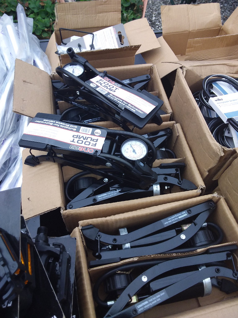  12 NEW  FOOT PUMPS, JOB LOT ONLY