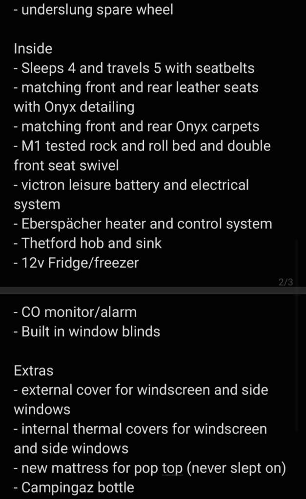 Volkswagen Transporter pop top camper campervan motorhome rv