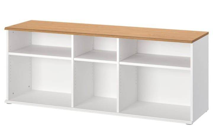IKEA SKRUVBY White /Oak TV Unit / Storage Bench - excellent Condition