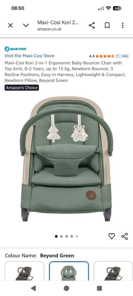 Maxi-Cosi Kori 2-in-1 Baby Bouncer Chair – Brand New
