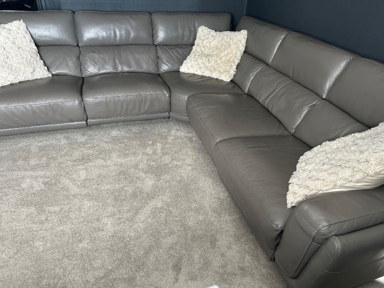 DFS leather corner sofa