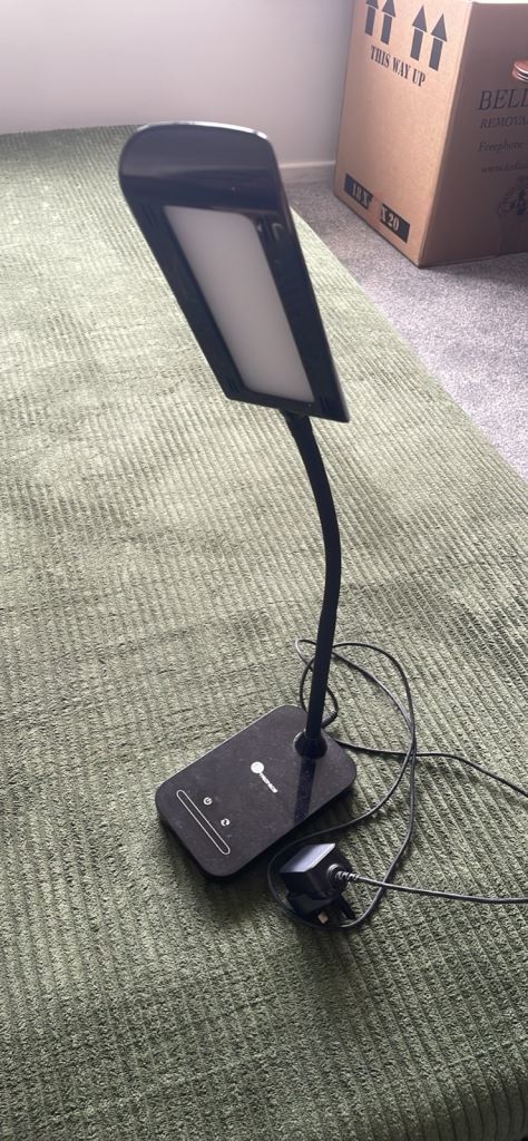 Black LED Desk Lamp with Flexible Neck