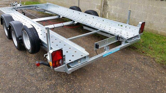 Car Transporter with Pull Out Ramps Trailer 14' x 6'1" - Woodford STT 070