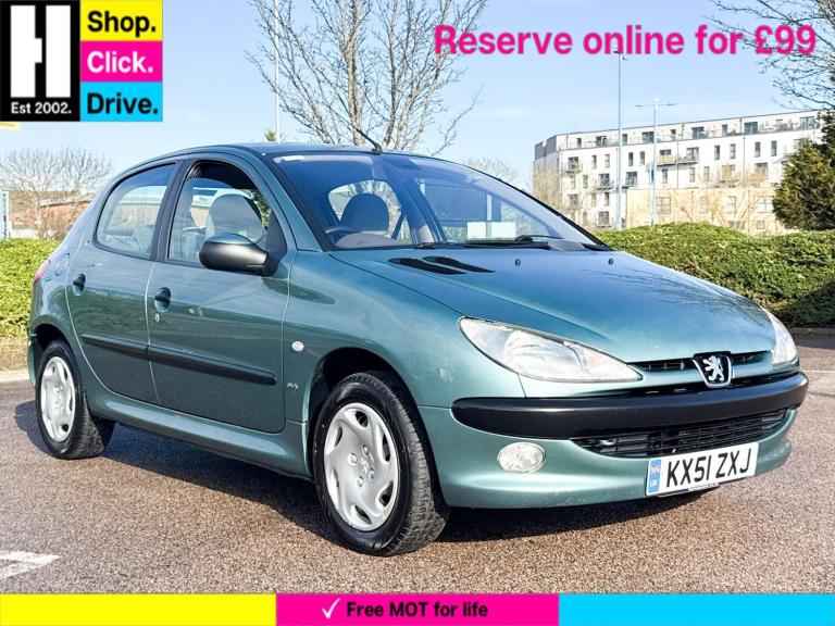 2001 Peugeot 206 1.6 GLX Hatchback 5dr Petrol Automatic (a/c) (171 g/km, 110 bhp) HATCHBACK Petro...