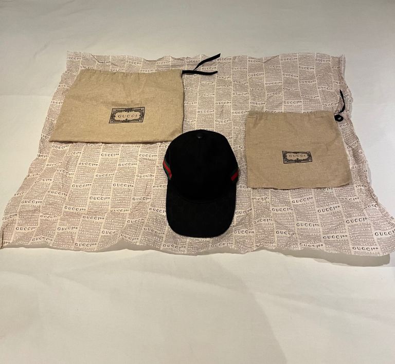 Black red & white Gucci Signature Hat 