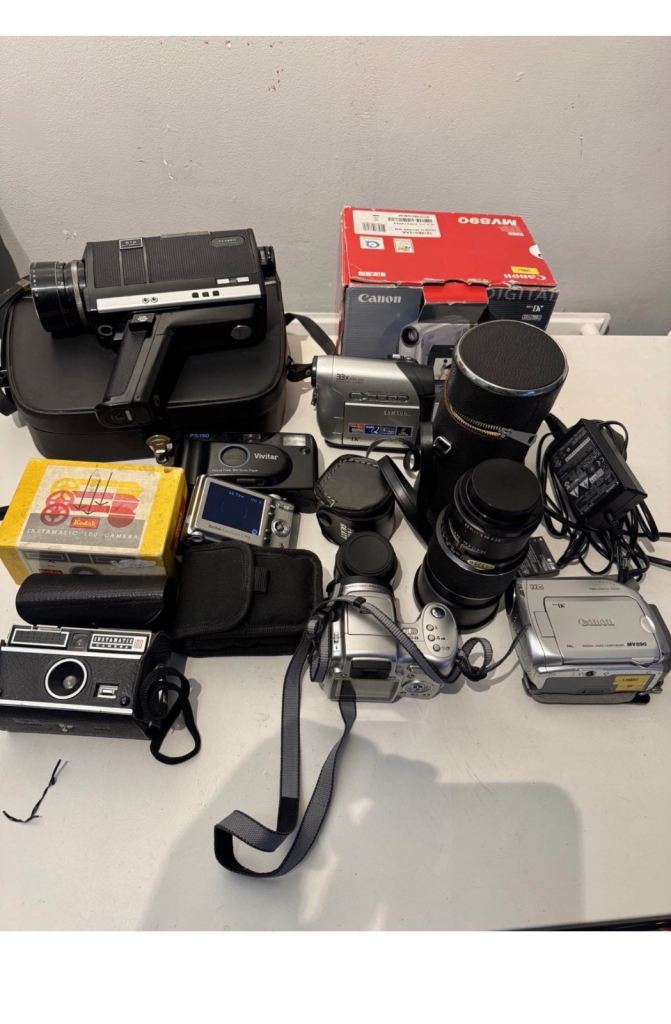 Vintage Job Lot Film & Digital Cameras & Camcorder Some Spares & Repair