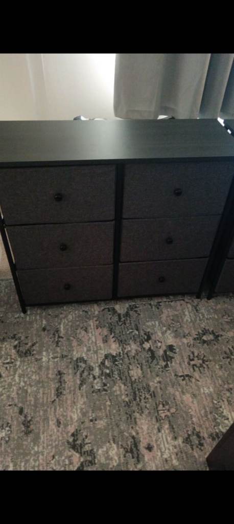 Two sets of fabric drawers
