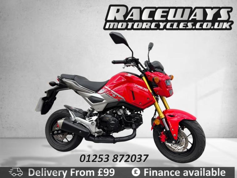 HONDA MSX 125 GROM RED, 2021 70REG ONLY 4,884 MILES 125CC USED MOTORBIKE