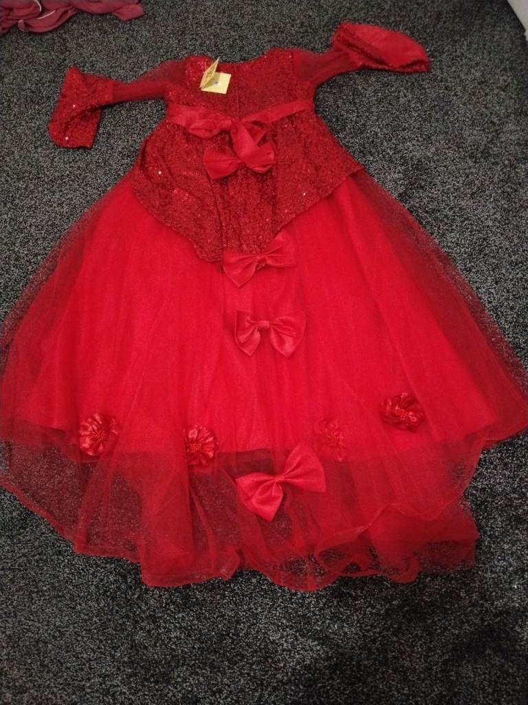 BRAND NEW -  Girls Red Party Dress -  Size 13 - Beautiful Brand New Dress