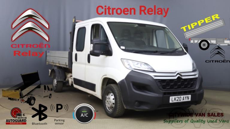 2020 Citroen Relay 2.2 BlueHDi Tipper 3 Seater Crew Cab 165ps Plus Tipper Diesel Manual