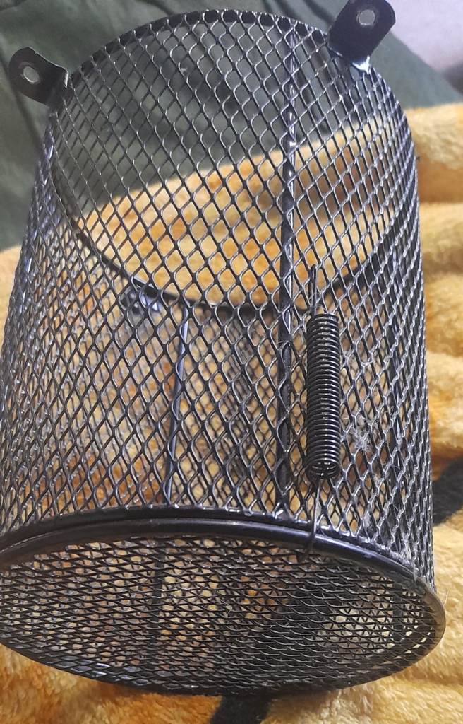 Black Metal Mesh Pet Feeder or Toy Holder