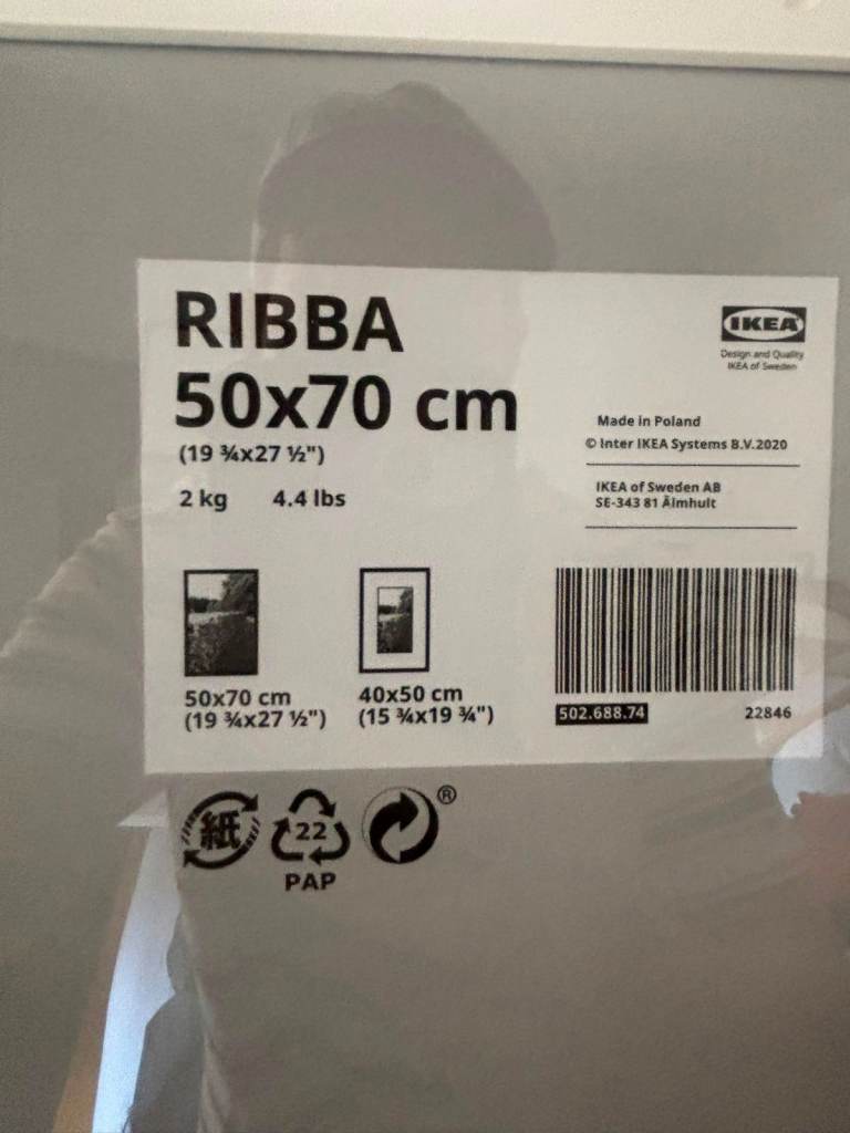 IKEA RIBBA 50x70 cm Photo Frame - New, Black