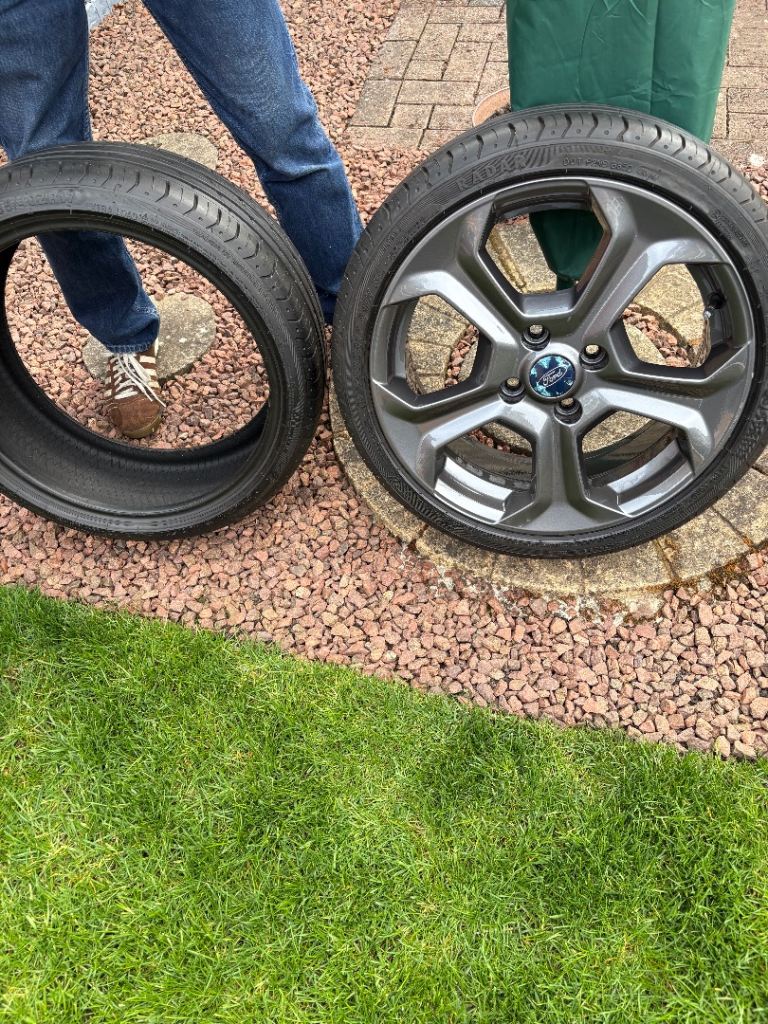 Fiesta ST alloy wheel with tyre fitted