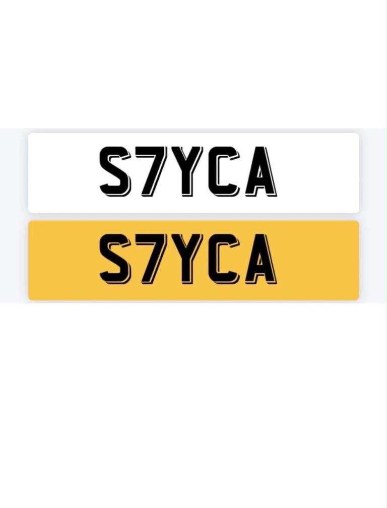 S7 YCA private number plate personal registration Audi S7 RS7 Stacie Saiqa name reg