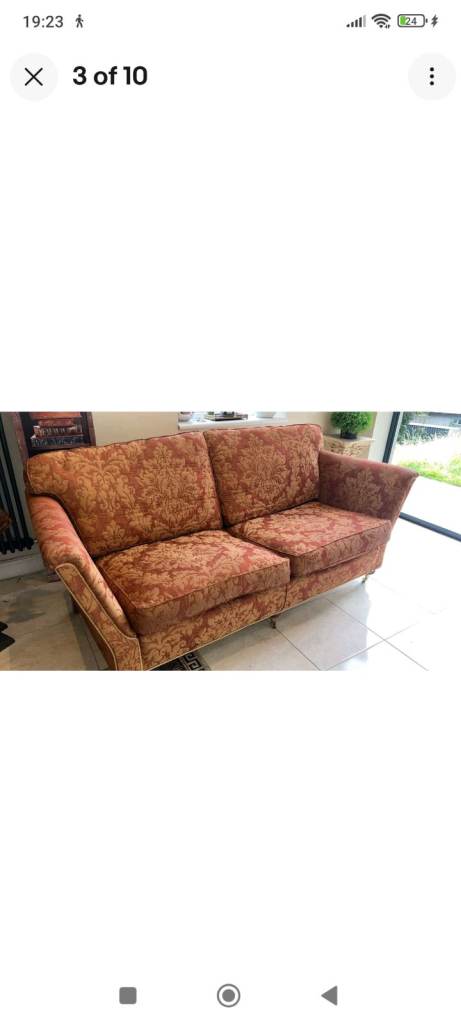Handmade DURESTA sofa and 2 armchairs