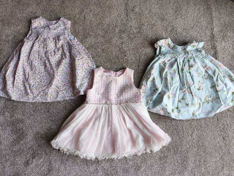 Girls Dresses Bundle Baby Girl 3-6 Months Party Wedding Formal Occasion Bundle