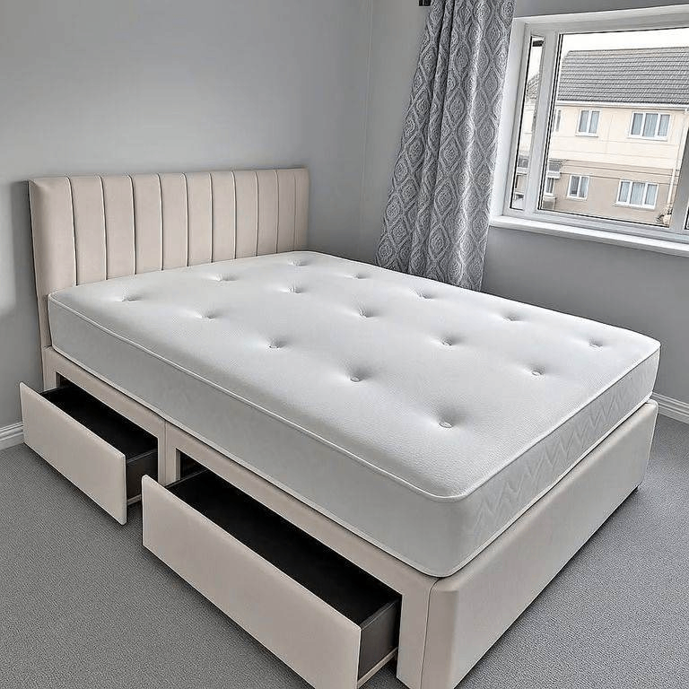 BRAND NEW Double 4ft6 Divan Bed Base With Mattress Today Delivery Cash On Delivery Order Now 🚚📞
