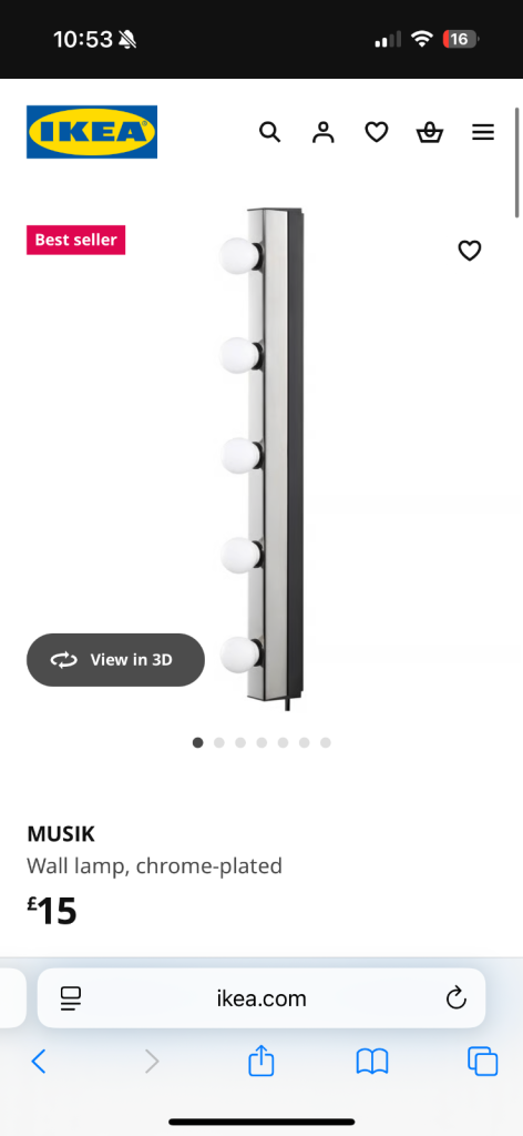 IKEA musik wall lamp