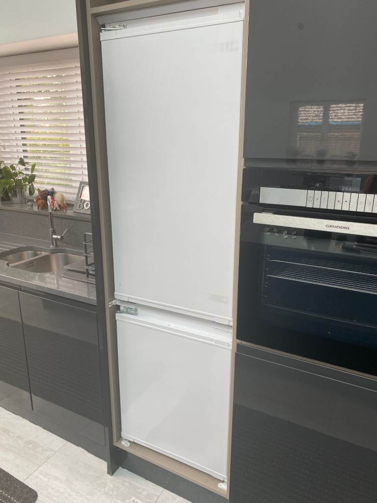 Integrated Fridge Freezer – White, in good condition. Free buyer collects